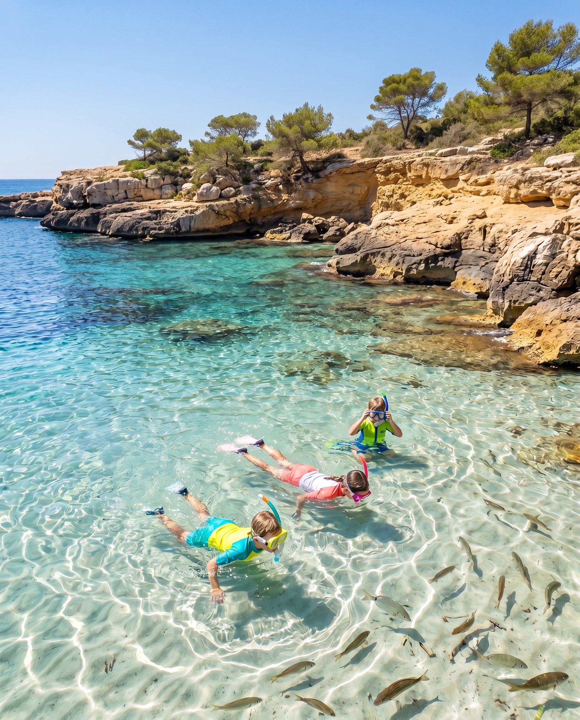 Swim in crystal waters